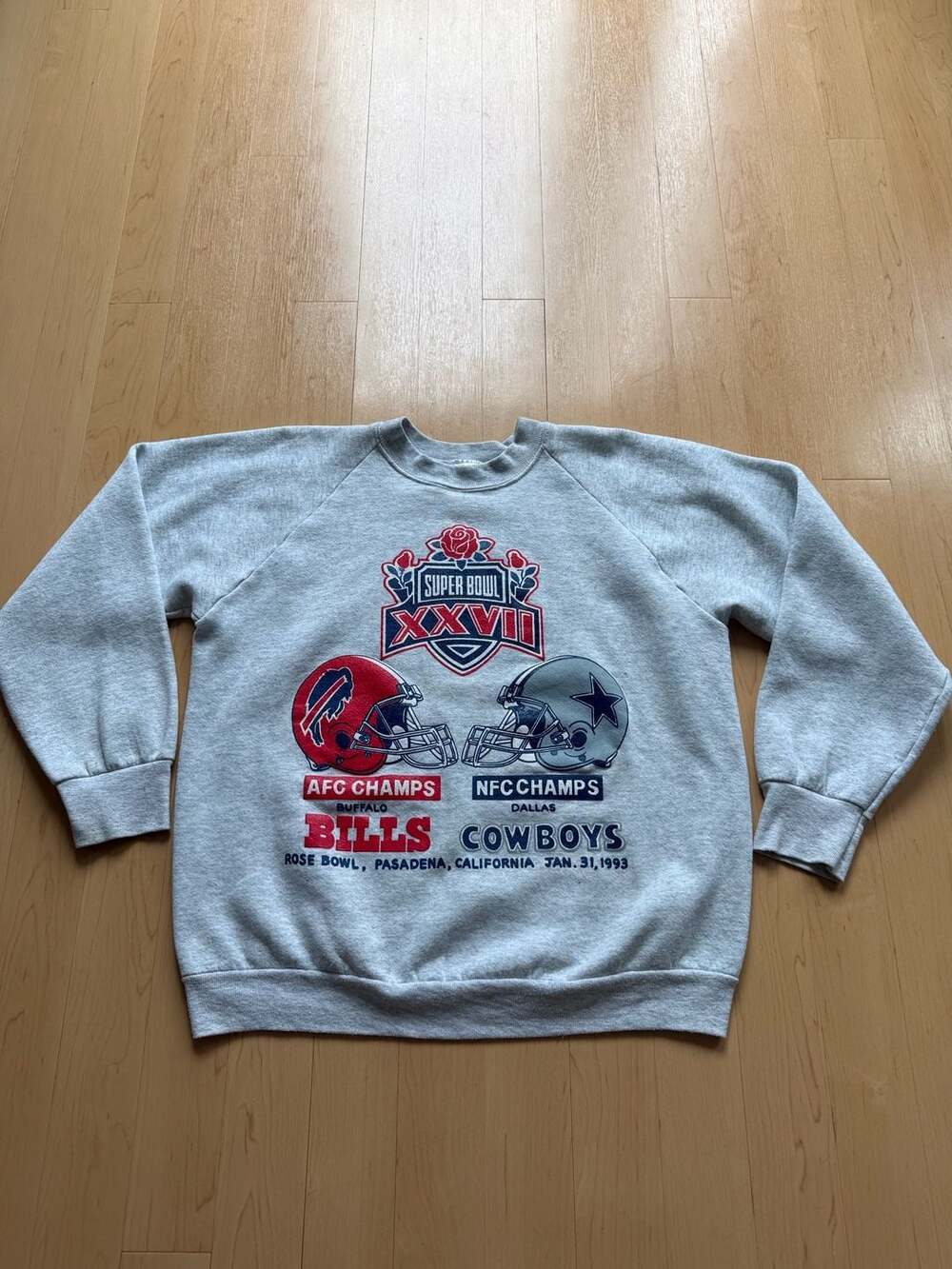 1993 Super Bowl XXVII Buffalo Bills vs Dallas Cowboys Crewneck